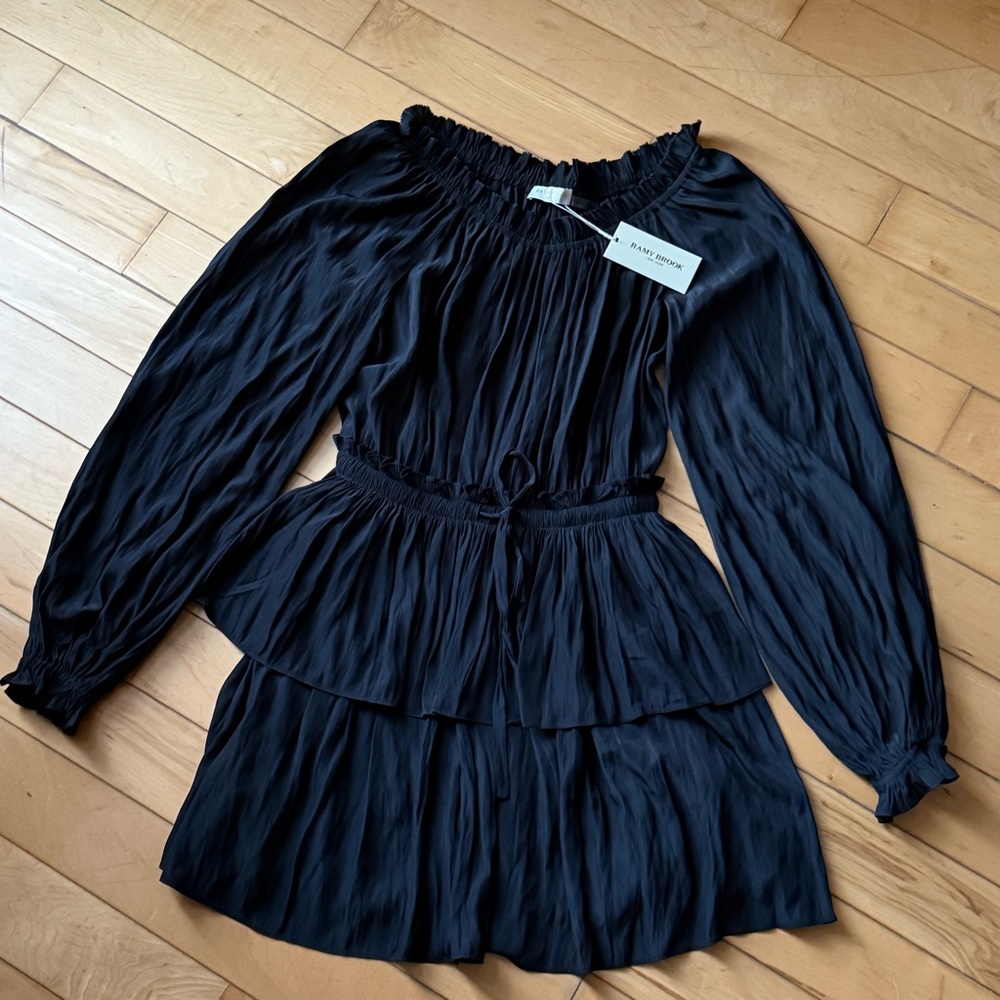 RAMY BROOK Charrasse Mini Dress In Black Size: Small NEW WITH TAGS